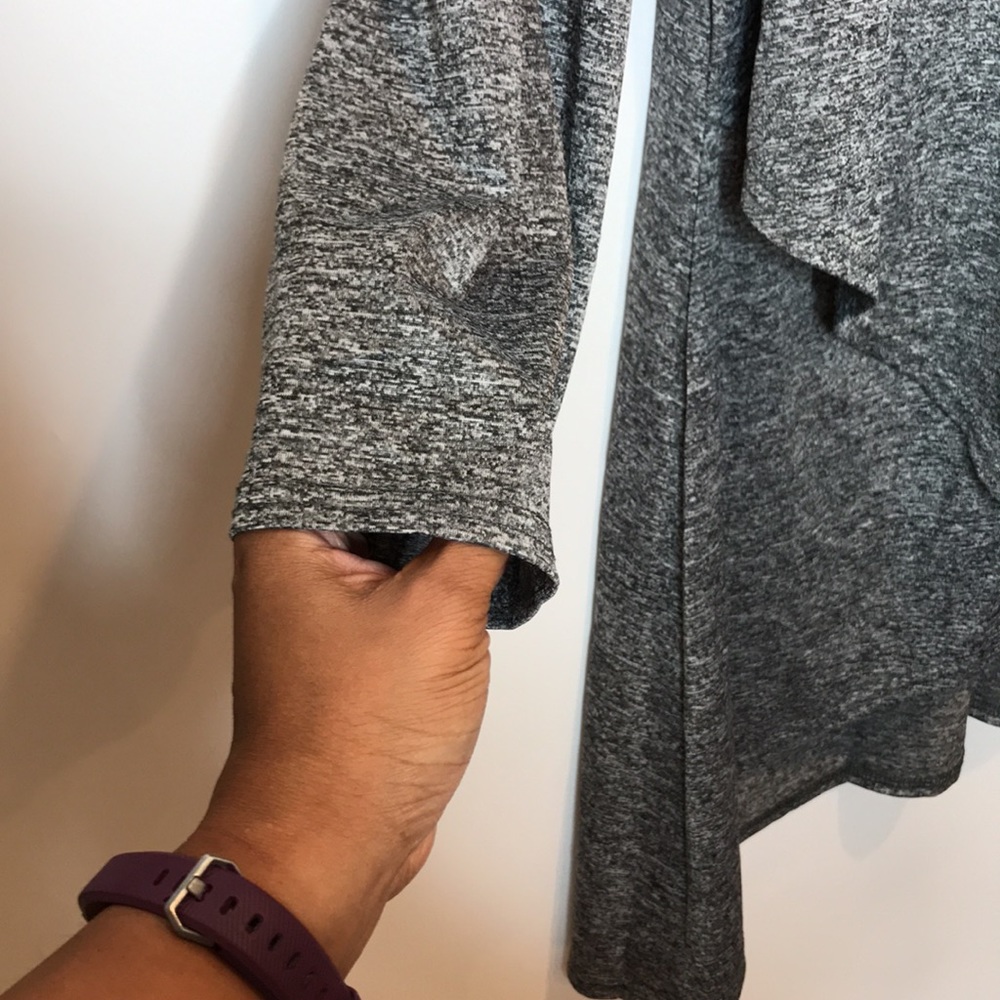 Grey Drape Front Stretch Tunic 2X PLUS SIZE - Picture 4 of 8